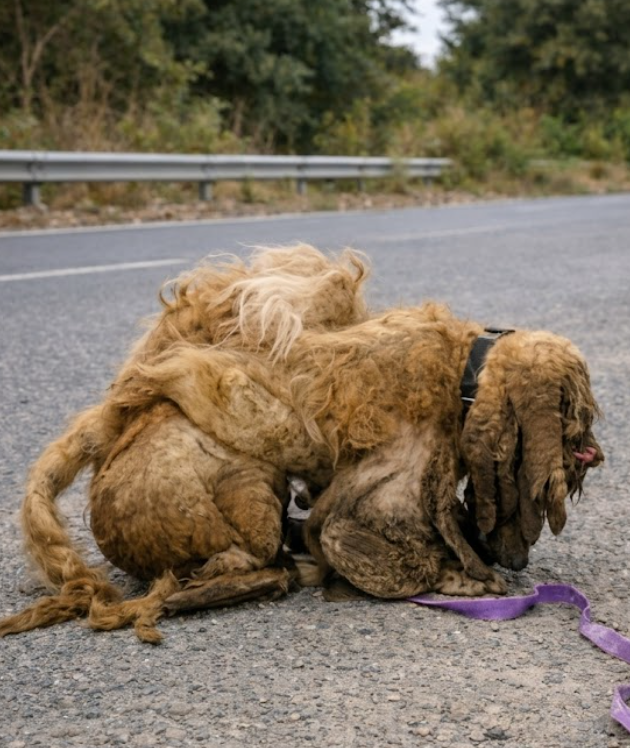 A Walking Shadow: The Unrecognizable Creature Trapped Inside Six Pounds of Tangled Fur
