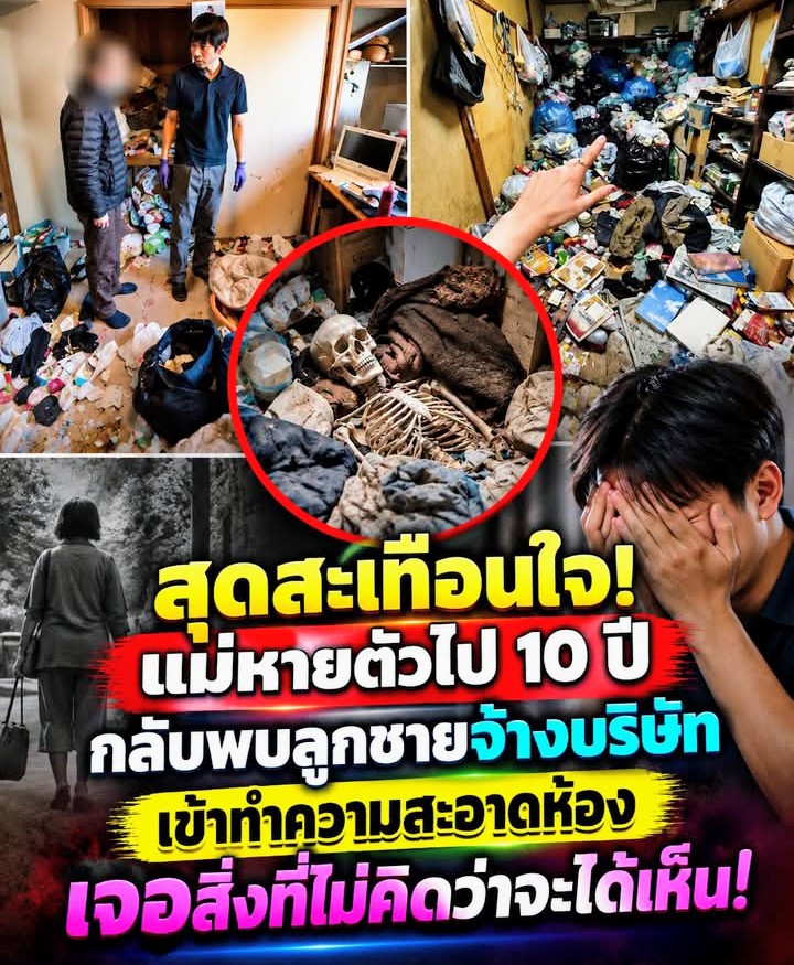 แม่หายตัวไป 10 ปี ลูกชายจ้างบริษัทมาทำความสะอาดห้อง ช็อกที่แท้แม่ไม่ได้ไปไหน